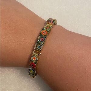 Colorful Vintage Italian Micro Mosaic Bracelet
